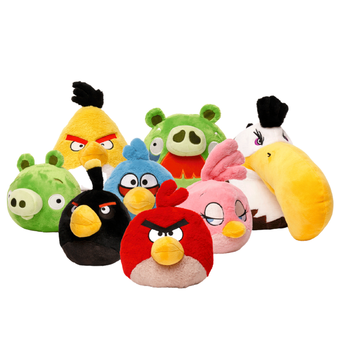 RARE 2013 TAGGED 4 Angry offers Birds Plush Furyu Blinking King Helmet Minion Pig Japan